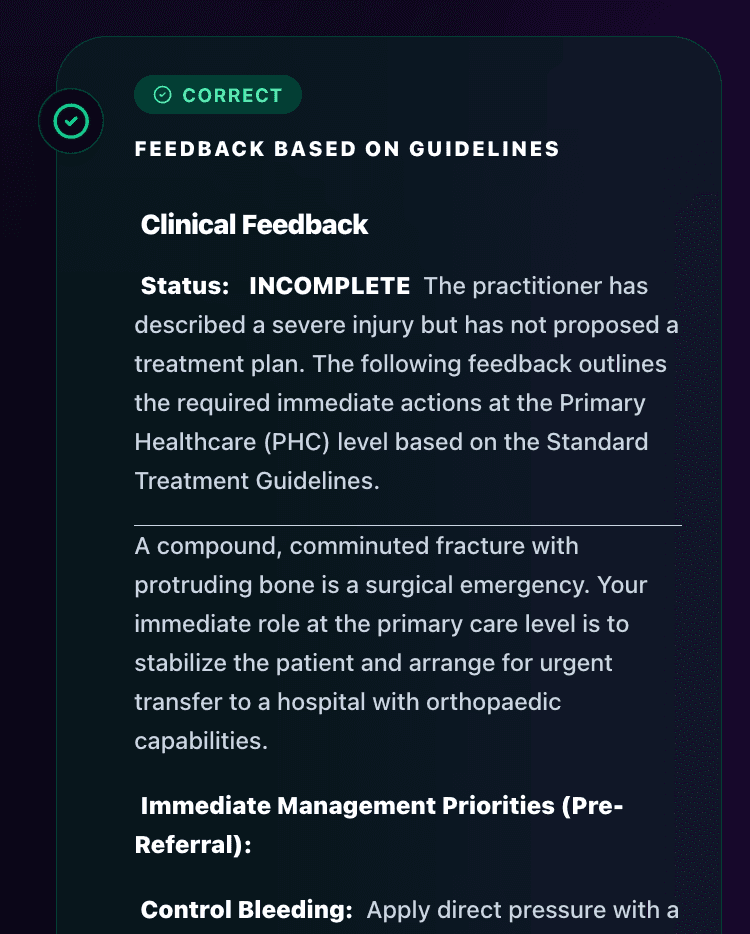 Instant Clinical Feedback